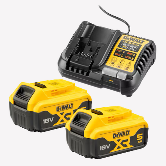 Pack 2 batteries XR 18V 5 Ah Li-Ion + chargeur
